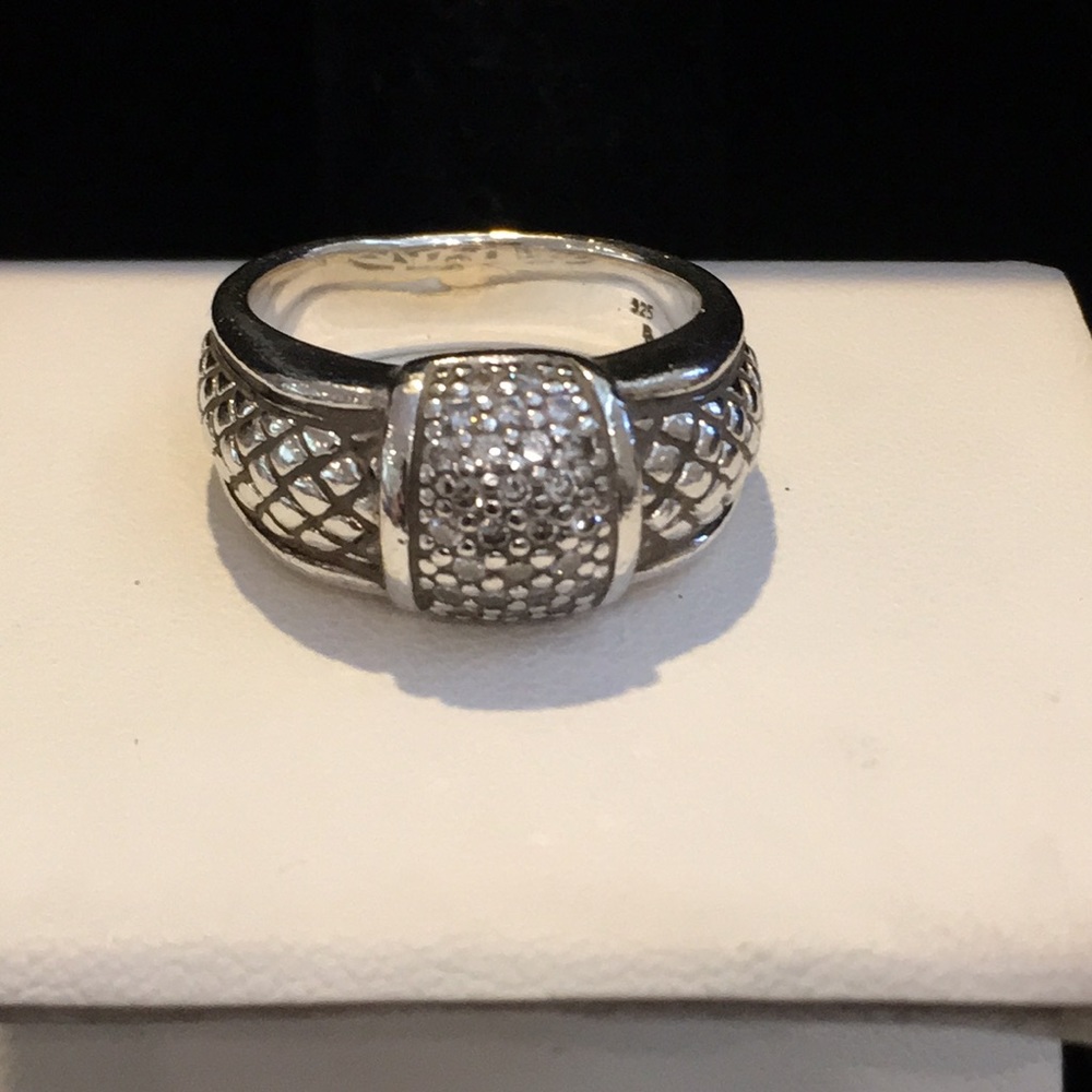 Scott Kay SS Diamond Cluster Equestrian Ring